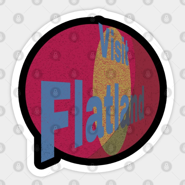 Visit Flatland Sticker by PelagiosCorner